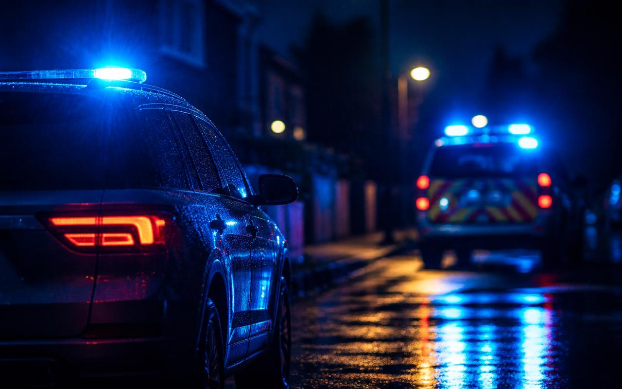 Blåljus och polisens händelser i Jönköping på natten